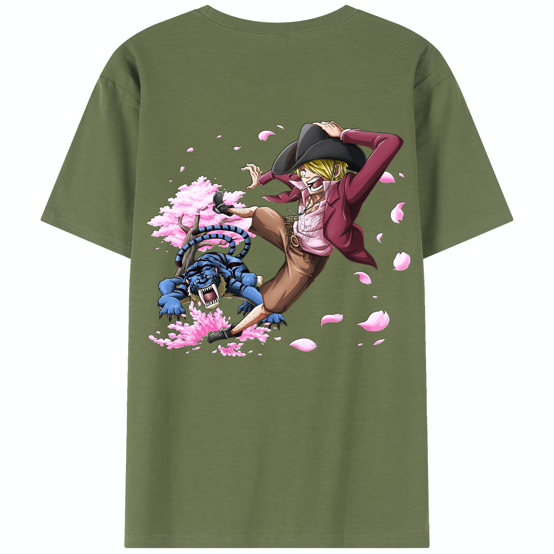 ワンピース サンジ ONE PIECE Sanji 綿100％半袖Tシャツ（背面プリント）